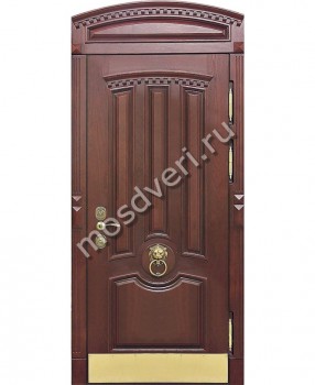 Арочная дверь с дверным молотком с филенкой - купить от производителя Мосдвери Арочная дверь с дверным молотком с филенкой